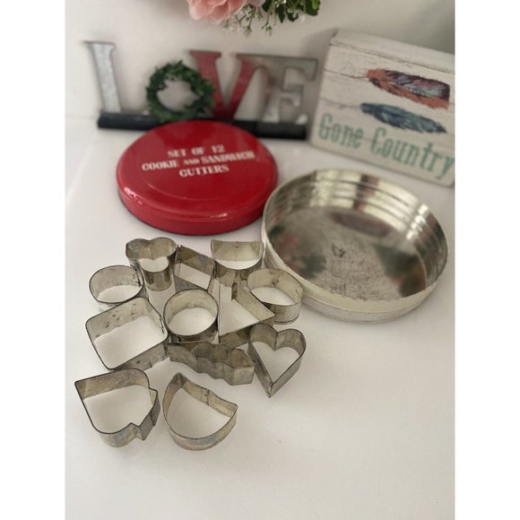 Cookie and‎ Sandwich Cutters Set of 12  In Box Japan Metal Vintage Collectibles - Picture 8 of 13